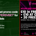 Vbet Promo Code: £10 in free bets & 20 free spins