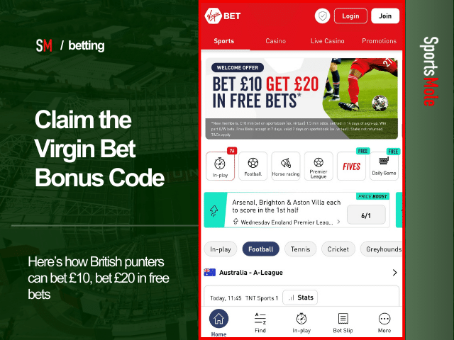 Virgin bet bonus code