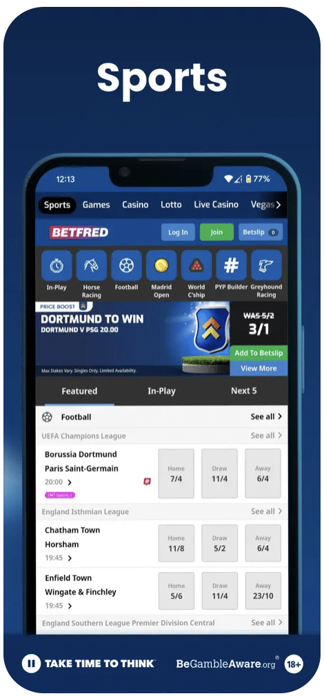 Betfred football selection