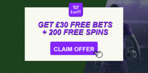 Kwiff welcome offer 2025: Claim a £30 free bet bonus