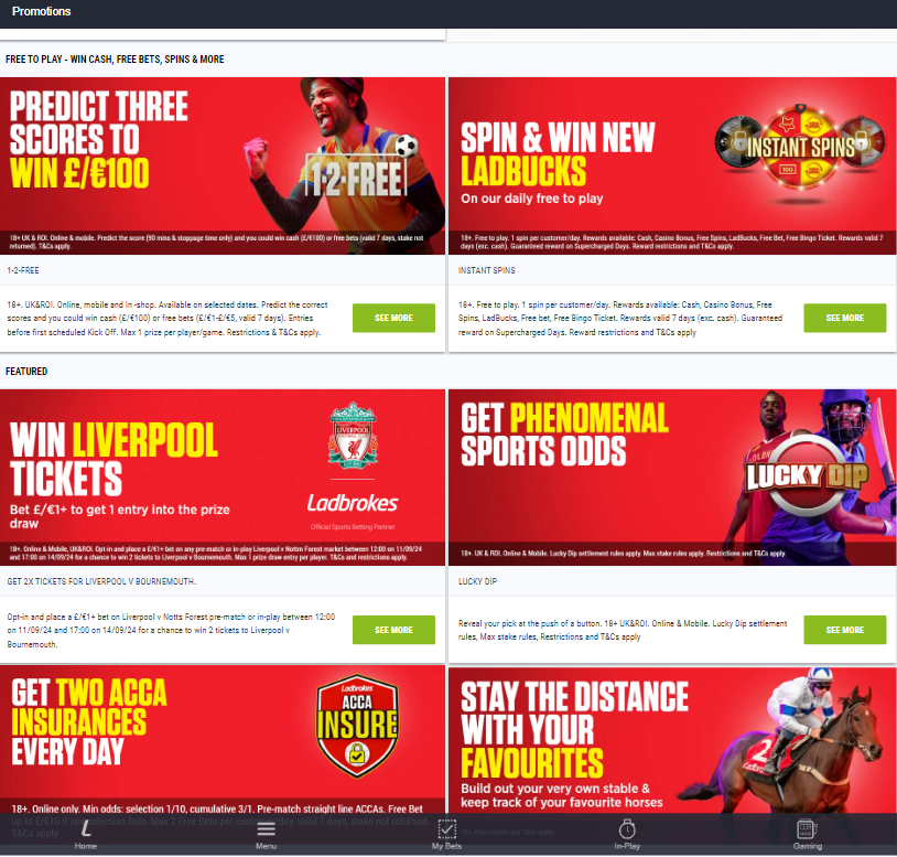 Ladbrokes promotions