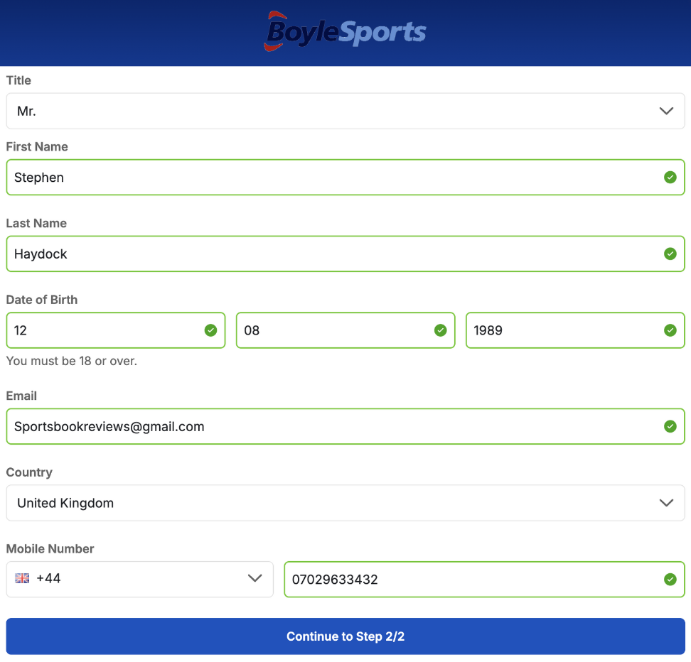 Boylesports login