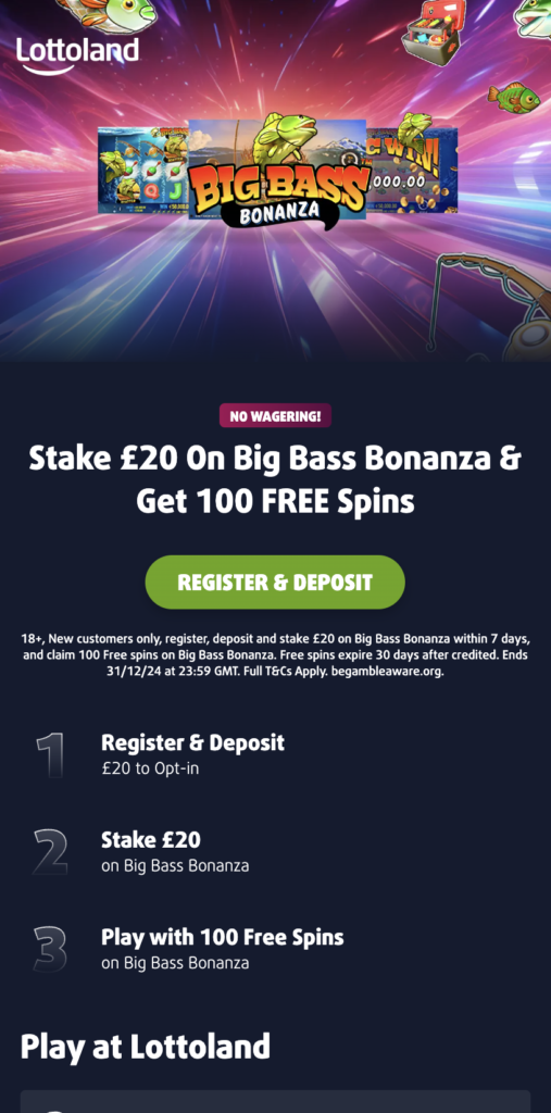 Lottoland casino welcome offer