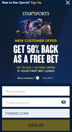 Star Sports Bet Sign up offer