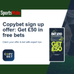 Copybet Sign Up Offer – Get £50 in free bets (November 2024)