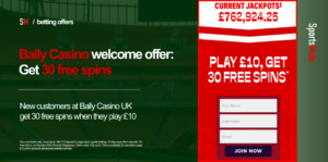 Bally Casino Promo Code: Play £10, Get 30 Free Spins