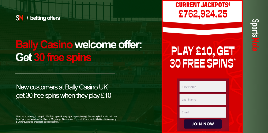 Bally Casino Promo Code: Play £10, Get 30 Free Spins