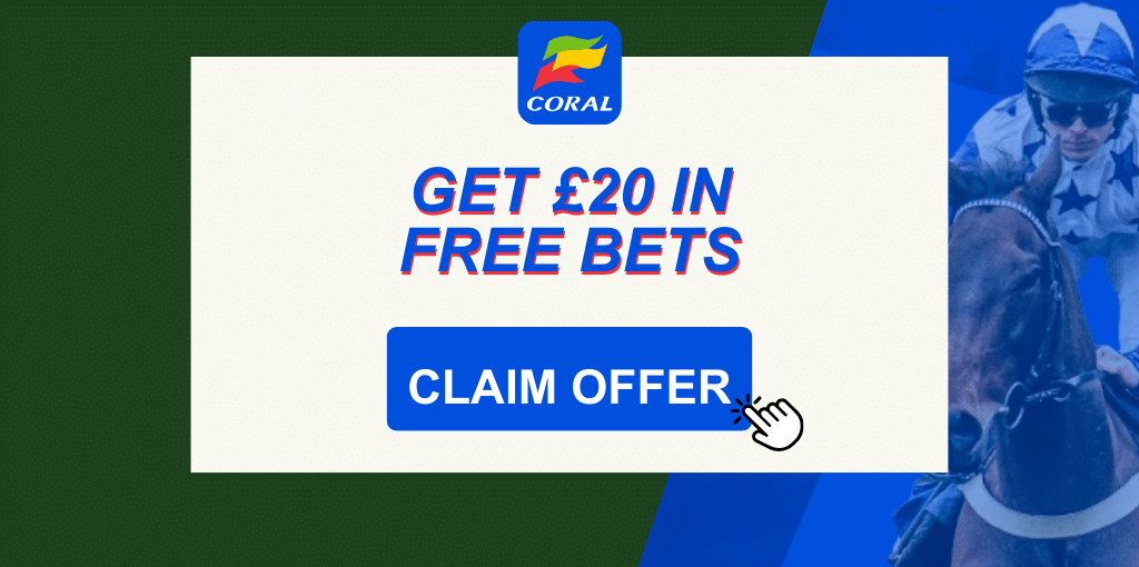 Coral sign up offer (2025) | Get £20 free bets & other exclusive bonuses